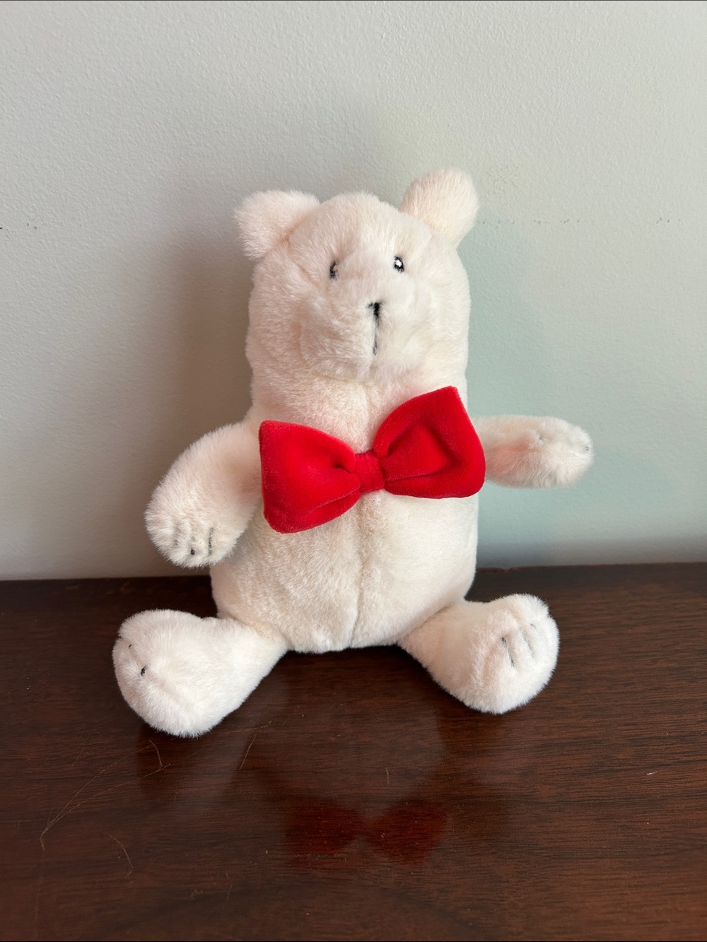 Gigglescape Polar Bear with Red Bow Target 2024 Stuffed Animal 7"